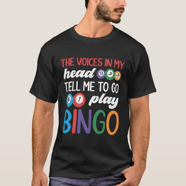Camiseta Ir Jugar al jugador de Bingo Bingo Entusiastas de  (Anverso)