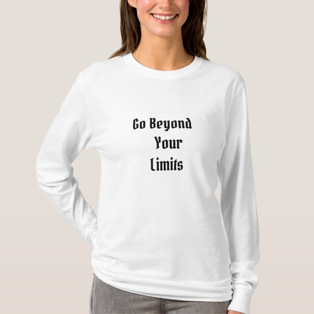 Camiseta Ir más allá de sus límites (Anverso)