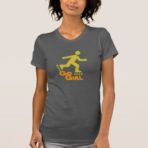 Camiseta Ir patineta en línea Chica, cambiar texto