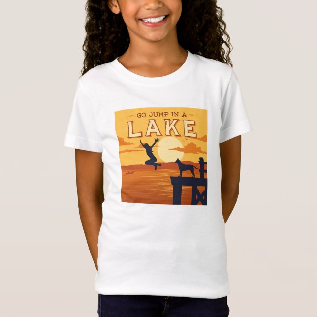 Camiseta Ir Saltar A Un Lago (Anverso)