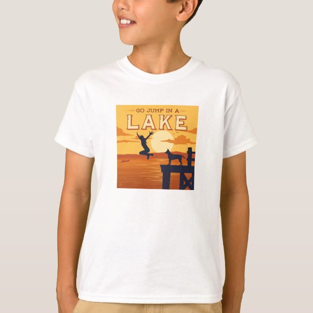 Camiseta Ir Saltar A Un Lago (Anverso)