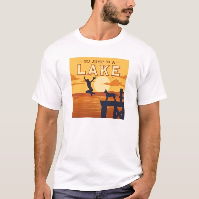 Camiseta Ir Saltar A Un Lago (Anverso)