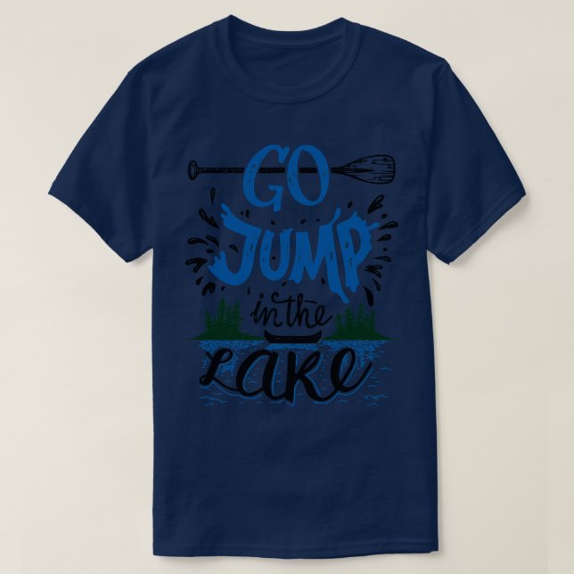Camiseta Ir Saltar En El Lago (Diseño del anverso)
