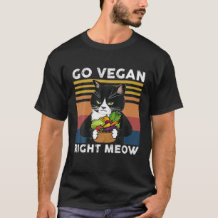 Camiseta Ir Vegan Derecha Meow Veggie Green Food Lover