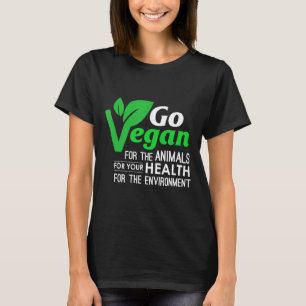 Camiseta Ir Vegan Healthy Cleanplant Basado en Derechos de 