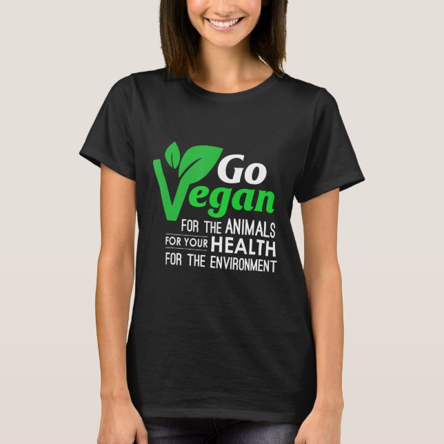 Camiseta Ir Vegan Healthy Cleanplant Basado en Derechos de  (Anverso)