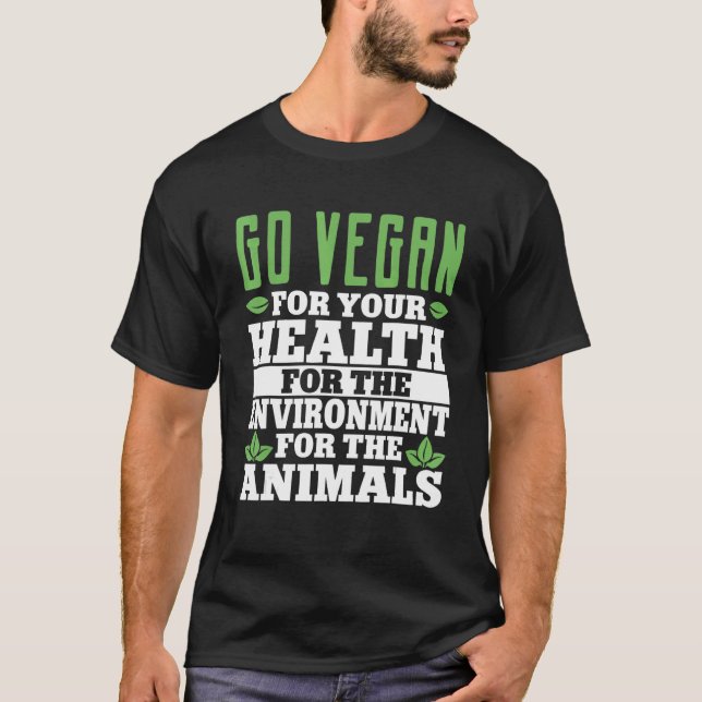 Camiseta Ir Vegetariano Vegetariano Basado en Salud Anti-Ca (Anverso)