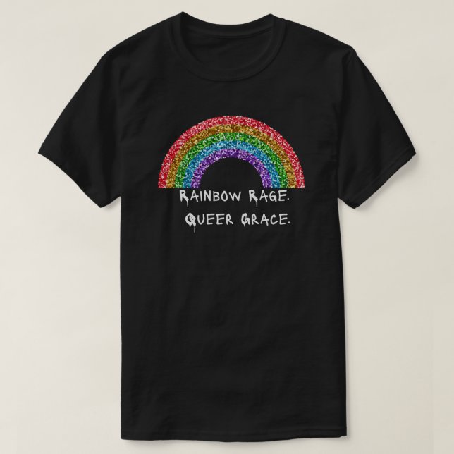 Camiseta Ira arcoiris. Gracia queer". Tee | CTFOD (Diseño del anverso)