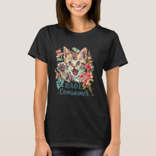 Camiseta Ira de Gato Me Consume Humor Meme 3