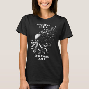 Camiseta Ira de Tinta Habilidad de Renuncia Píxel Pulpo Vib