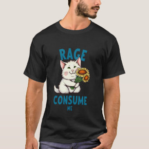 Camiseta Ira Me Consume Gato Divertido Flor Gatito Lindo Ga