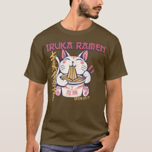 Camiseta Iraku Ramen Lover Bowl Gato de pasta 
