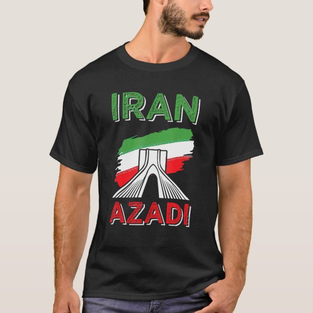 Camiseta Irán Azadi iraní ama la libertad persa (Anverso)