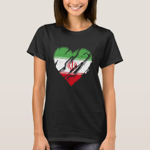 Camiseta Irán: Bandera iraní del Corazón Orgullo Iraní
