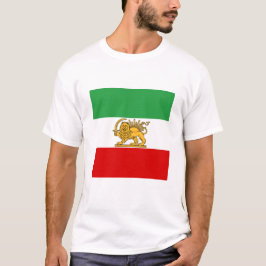 Camiseta Irán, bandera persa con león, Shah de Irán
