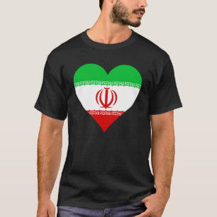 Camiseta Irán: Corazón de la bandera de Irán Ama a Irán