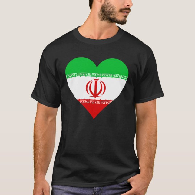 Camiseta Iran Flag Heart Iran  Love Iran (Anverso)
