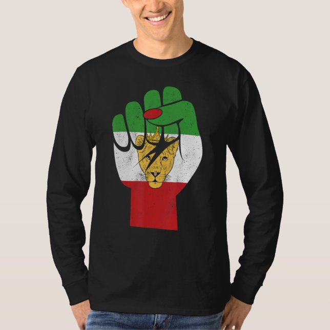 Camiseta Iran flag, Iranian Lion Symbol, Iranian Lioness, F (Anverso)