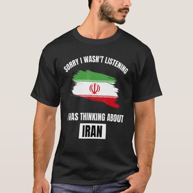 Camiseta Irán lamenta no haber escuchado pensar sobre Irán (Anverso)