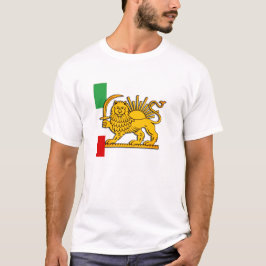 Camiseta Irán, León y bandera persas, Shah de Irán