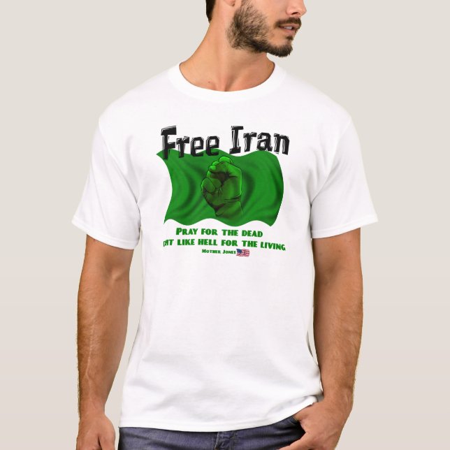 Camiseta Irán libre, elecciones políticas 2009 de los (Anverso)