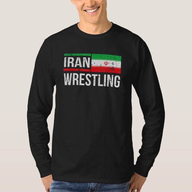 Camiseta Irán: Lucha contra luchadores amateur agarrando el (Anverso)