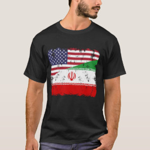 Camiseta Irán Orgullo Bandera Norteamericana Iraní Rota Leg