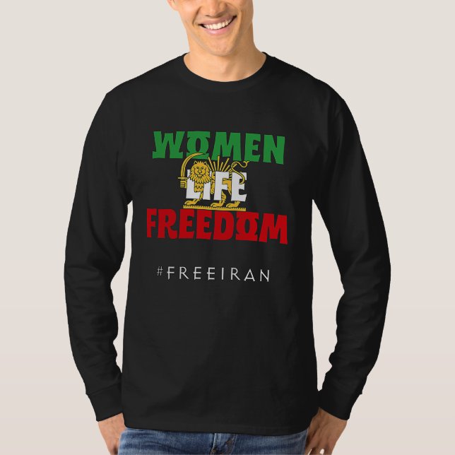 Camiseta Iranian Flag nohijab Support Women of Iran LION SU (Anverso)