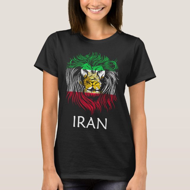 Camiseta Iranian Lion Head Flag Iran (Anverso)