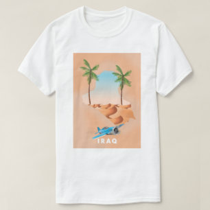 Camiseta Iraq Impresión de afiches de viaje ilustrados.