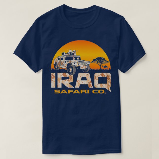 Camiseta Iraq veteran Safari club Army vet gift Premium  (Diseño del anverso)