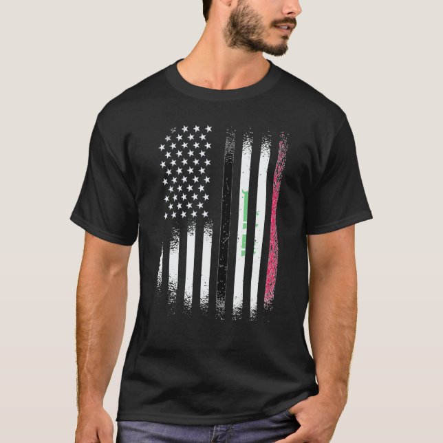 Camiseta Iraqi American Patriot Grown Country USA Flags Str (Anverso)