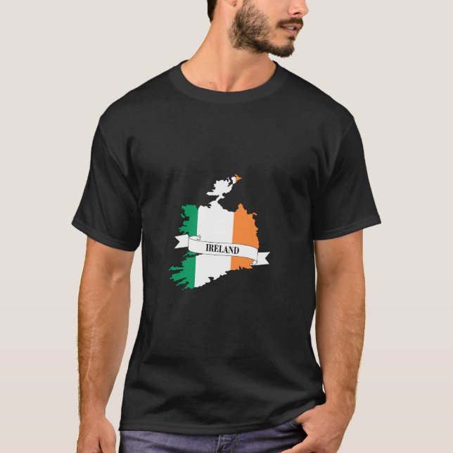 Camiseta  ireland flag map (Anverso)