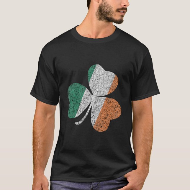 Camiseta Ireland Flag Shamrock St Patrick'S Day (Anverso)