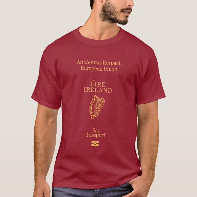 Camiseta Ireland passport cover (Anverso)