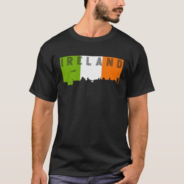 Camiseta Ireland Skyline Irish Flag Vacation Travel (Anverso)