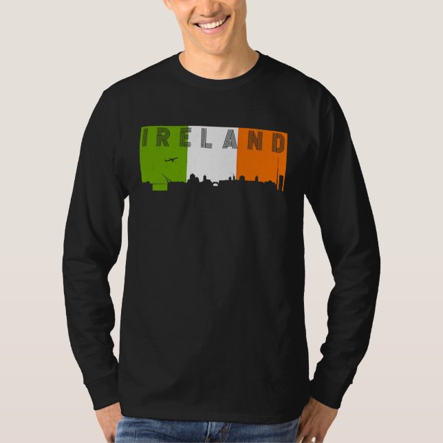 Camiseta Ireland Skyline Irish Flag Vacation Travel (Anverso)