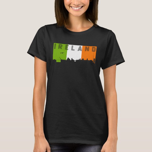 Camiseta Ireland Skyline Irish Flag Vacation Travel (Anverso)