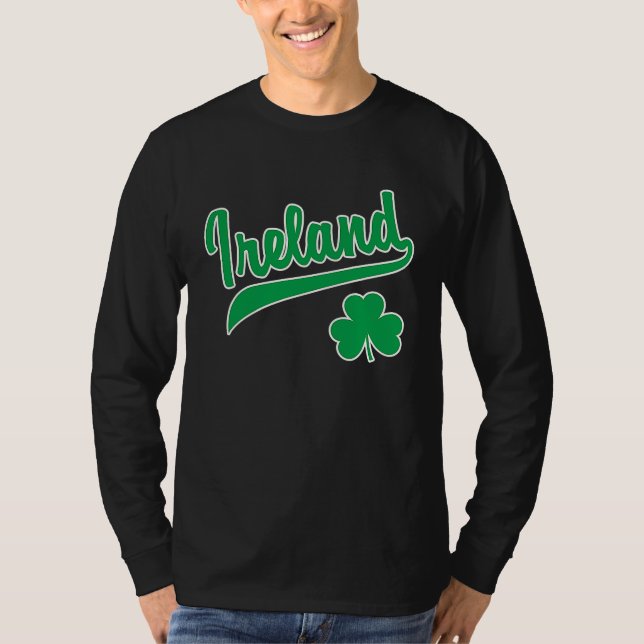 Camiseta Ireland Sports Script Shamrock Green Print White O (Anverso)
