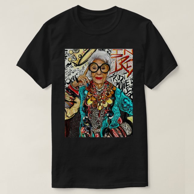 Camiseta Iris Apfel Fashion 2 (Diseño del anverso)
