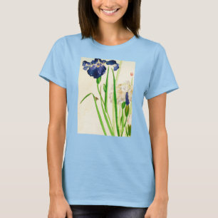 Camiseta Iris azul - Impresión de acuarela japonesa