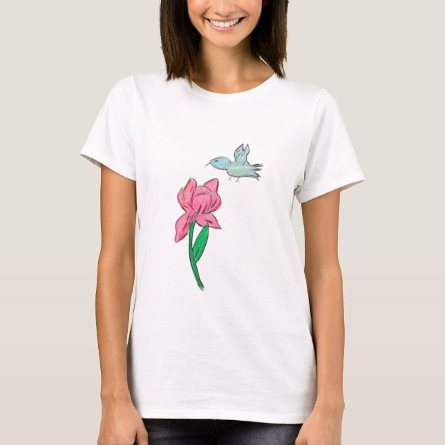 Camiseta Iris rosa (Anverso)