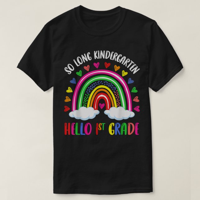 Camiseta Iris So Long Kindergarten Hola niños de primer gra (Diseño del anverso)