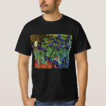 Camiseta Irises de Vincent van Gogh, Arte de Jardín Vintage<br><div class="desc">Irises (1889) de Vincent van Gogh es un bello arte vintage post impresionsionismo paisaje floral con un jardín con iris morado barbudo cultivado por amapolas naranjas. Una sola flor blanca de iris está floreciendo al borde. Sobre el artista: Vincent Willem van Gogh (1853-1890) fue uno de los pintores más famosos...</div>