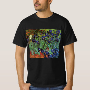 Camiseta Irises de Vincent van Gogh, Arte de Jardín Vintage