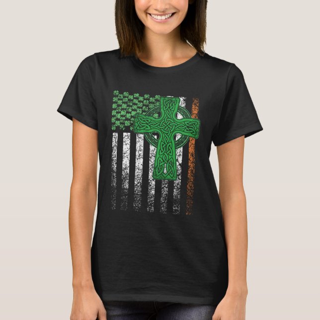 Camiseta Irish American Flag Ireland Flag St Patricks Day C (Anverso)