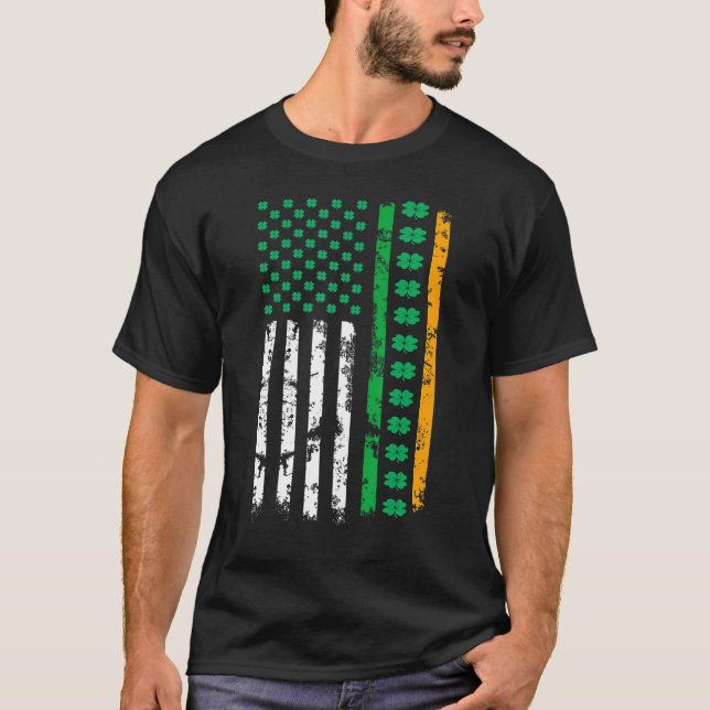 Camiseta Irish American Flag Ireland Flag St Patricks Day L (Anverso)