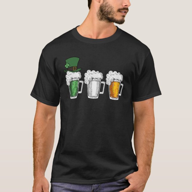 Camiseta Irish Beer Ireland Flag St Patrick s Day Mens Wome (Anverso)