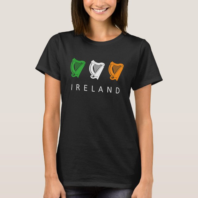 Camiseta Irish Celtic Triple Harp Medieval Emblem of Irelan (Anverso)