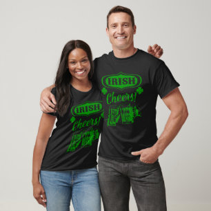 Camiseta Irish Cheers Green Beer St Patrick's Day, ZFJ